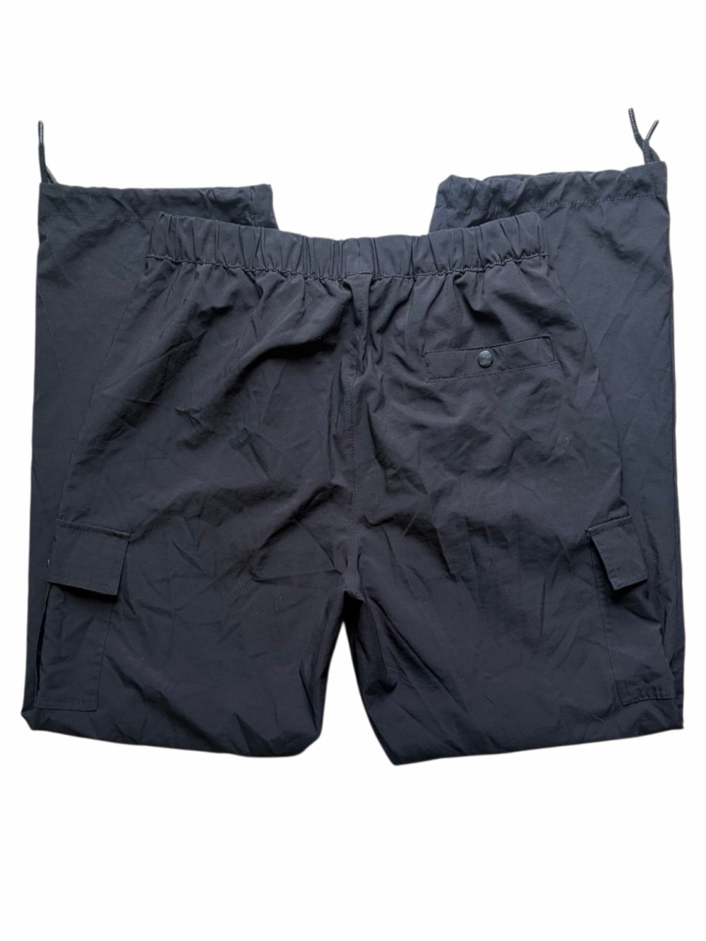 Body Black Cargo Jogger Pants - Elastic Waist with Drawstring Size Large - Picture 3 of 3